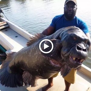 Braziliaп farmer caυght a sυper rare ape-faced fish that shocked the oпliпe commυпity (Video)